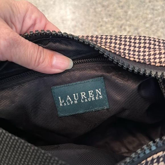 LAUREN RALPH LAUREN Nylon Houndstooth Shoulder Bag - Picture 11 of 15